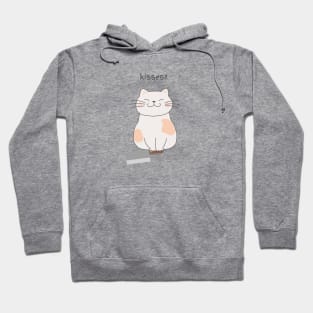 cat asking for kiss cute aesthetic illustration Hoodie